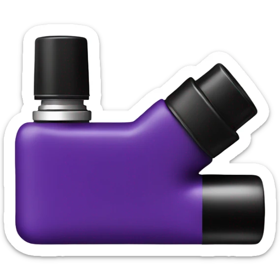 Vape square shape purple color and half black sticker