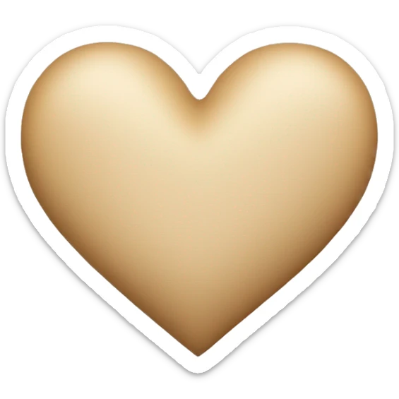 Beige heart  sticker