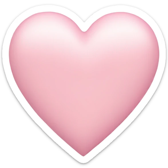 pastel pink heart sticker