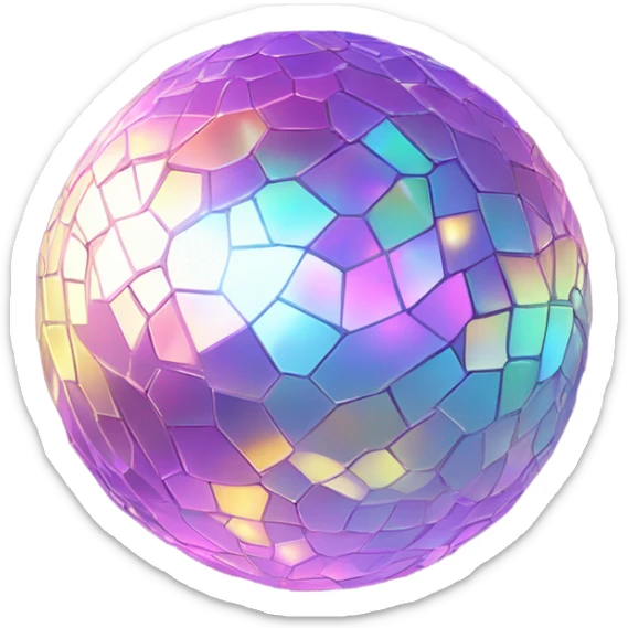 Disco ball sticker