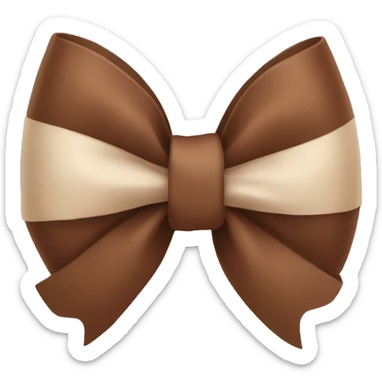 Brown bow sticker