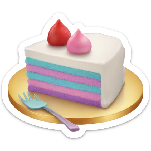Magic pastel cake sticker