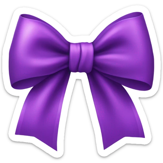 A purple bow  sticker