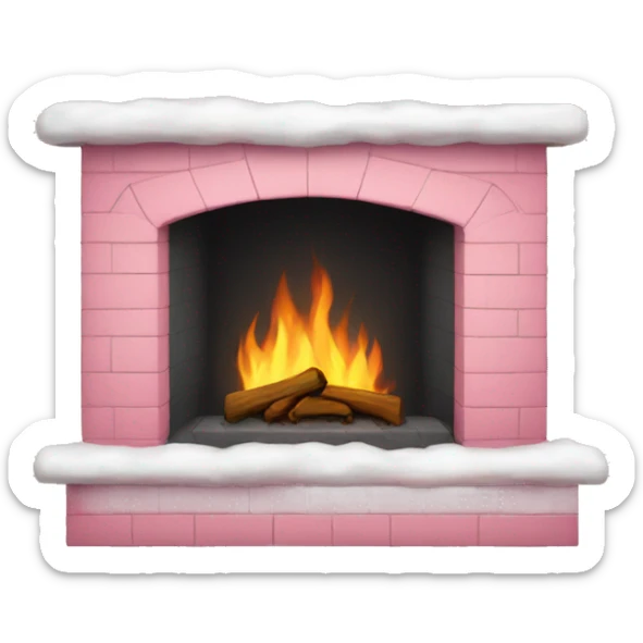 Winter Pink FirePlace sticker