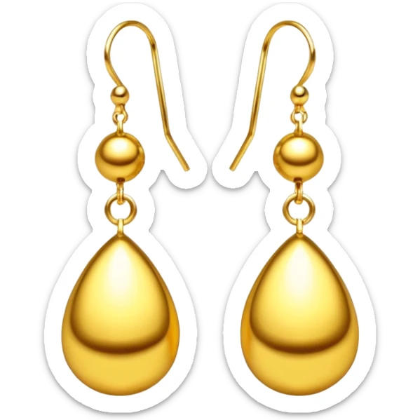 create a golden earrings emoji  the most attractive any one or all of them ill choose it should be fully golden sticker