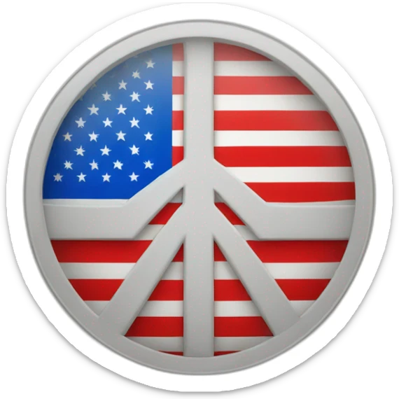 Flag of peace sticker