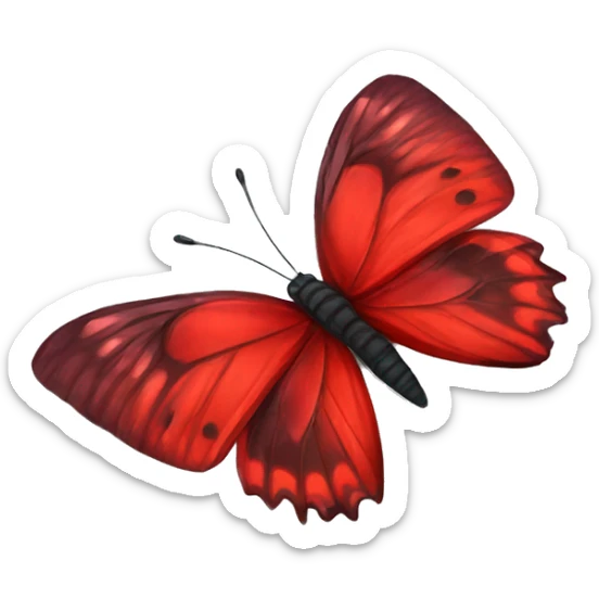 Red butterfly  sticker