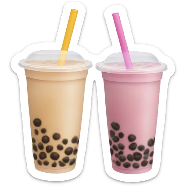 Bubble tea sticker