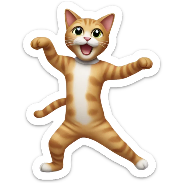 Dancing cat sticker