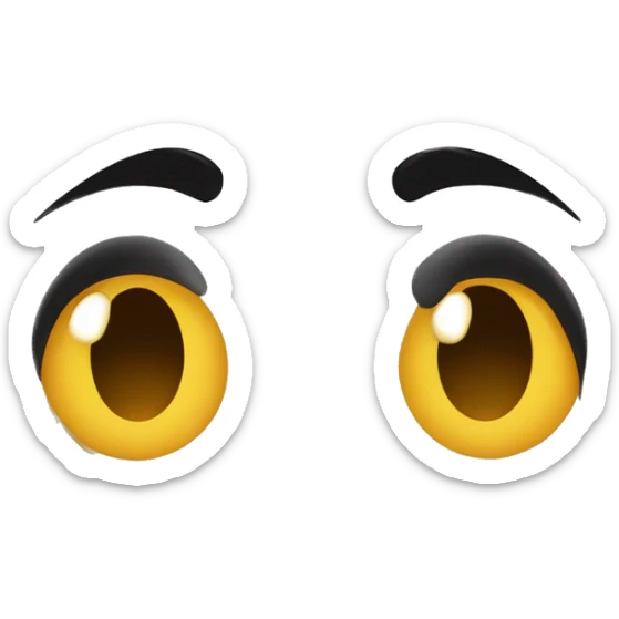 make me a happy sad tear drop emoji the smile should be happy and the eyes should have dark circles and a teardrop  sticker