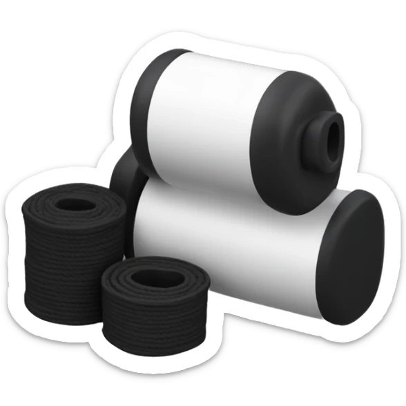 Regadera negra cilindrica de fibra de carbono impresa en Impresión 3d sticker