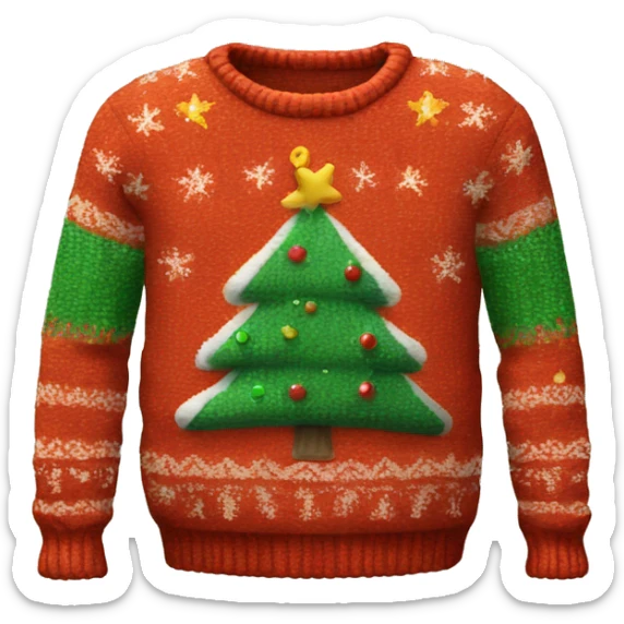 Christmas sweater sticker