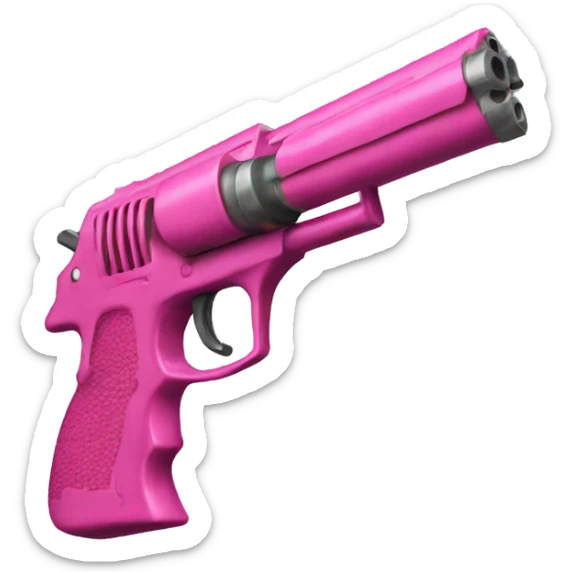 Pink gun  sticker