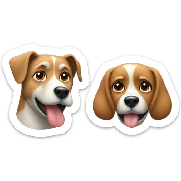 Left one is a dog right one is a woman sticker