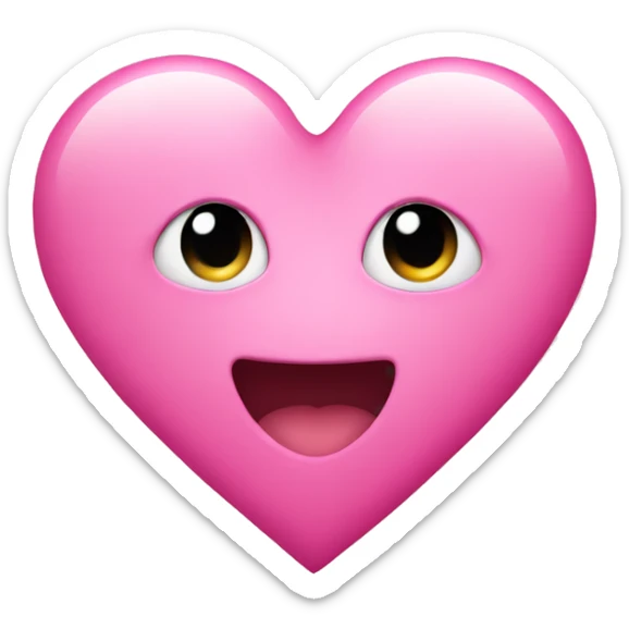 Pink heart sticker