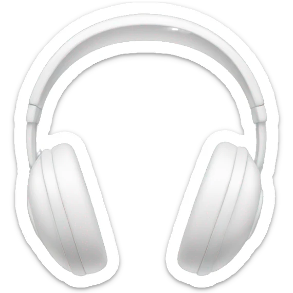 White headphones sticker