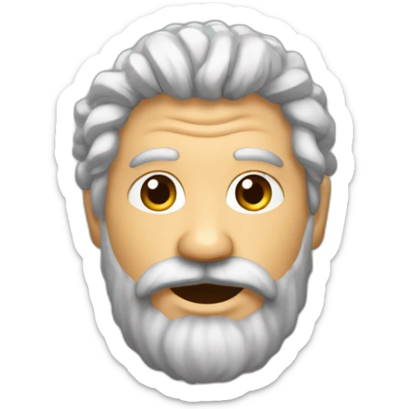 Un métisse avec des cheveux crépus une petite barbe en forme de bouc sticker