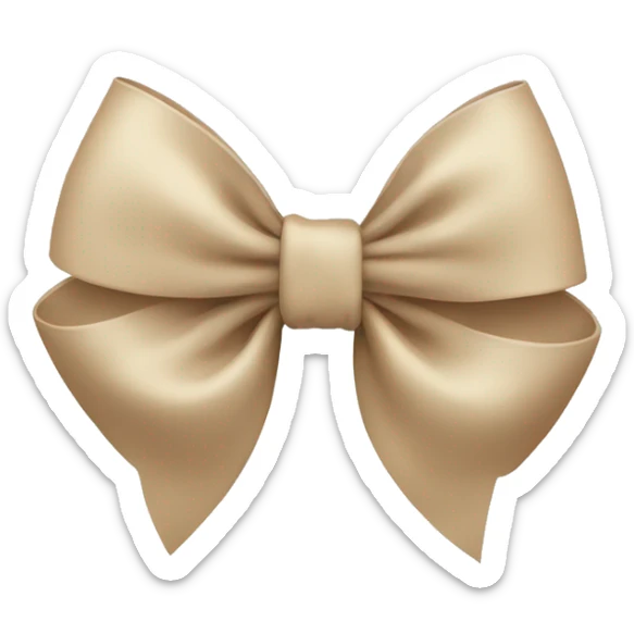 Beige bow sticker