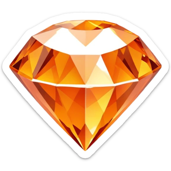 Diamond orange sticker