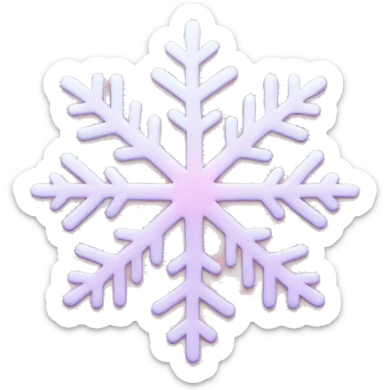 pastel pink snowflake  sticker