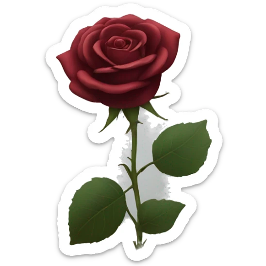 Dark red rose sticker