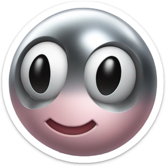 Metal cute black eyes Kirby ball driving on 4 car wheels sticker