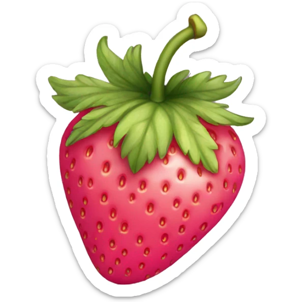 Pink strawberry sticker