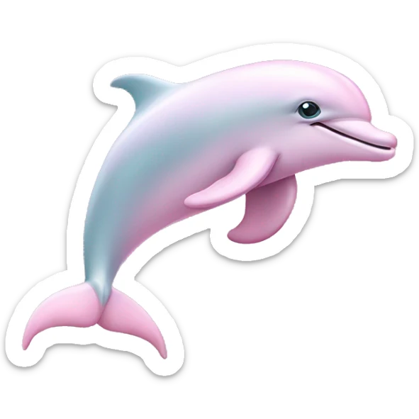 Pastel-pink-colors-dolphin sticker
