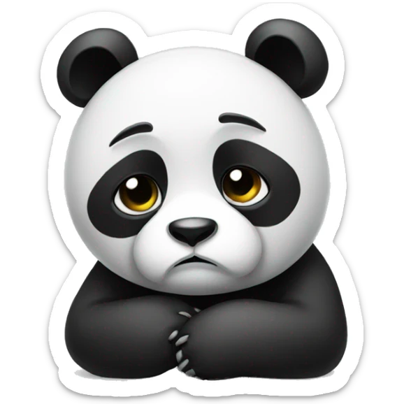 sad panda sticker