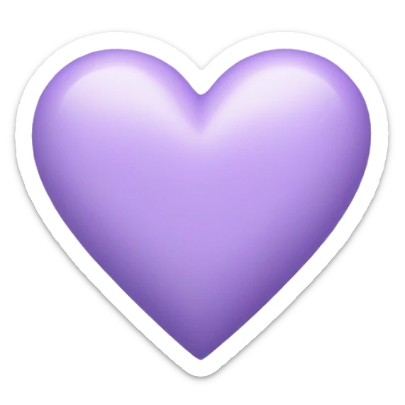 Pastel purple heart sticker