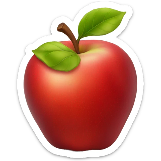 red APPLE sticker