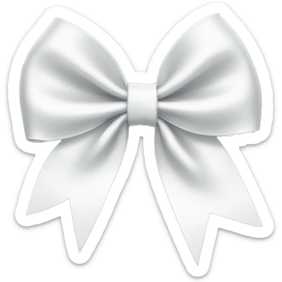 White bow sticker