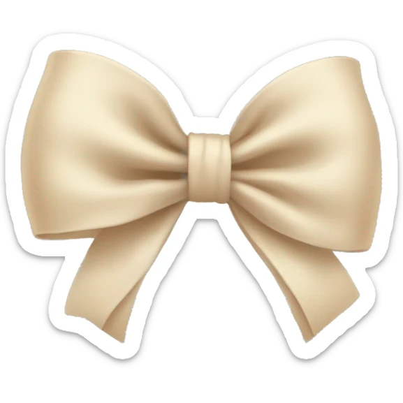 light beige bow  sticker