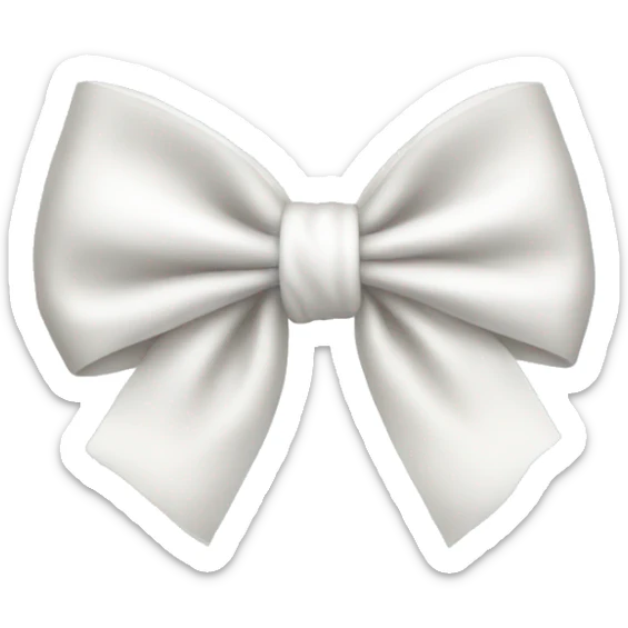 White bow sticker