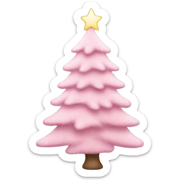 Light pink Christmas tree  sticker