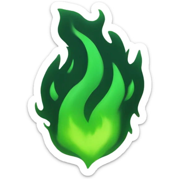 green fire sticker