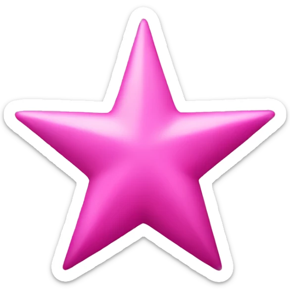 Pink star sticker