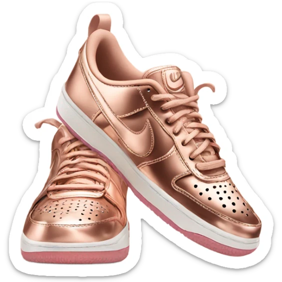 rose gold colored Nikes  sticker