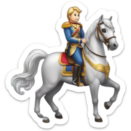 Un prince qui chevauche une licorne qui chevauche une tarigrades sticker