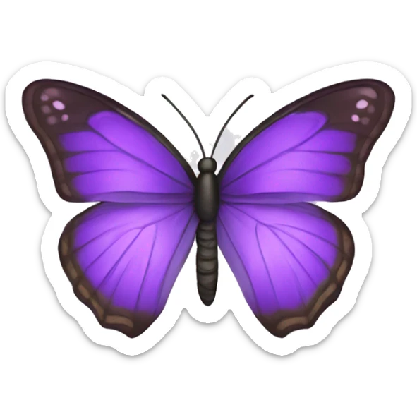Purple butterfly sticker