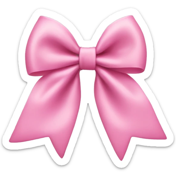 Baby pink bow sticker