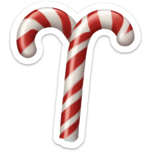 Candy cane sticker
