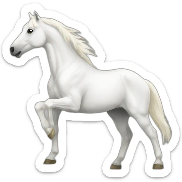 White horse sticker