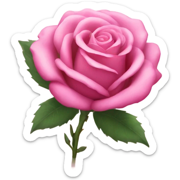 pink rose sticker