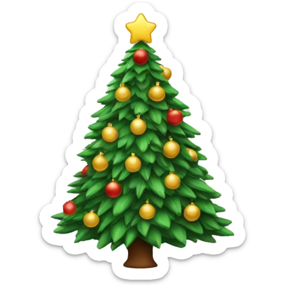 Christmas tree sticker
