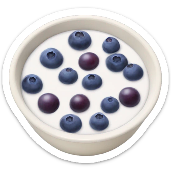 yoghurt bowl with grapes and blueberries sticker