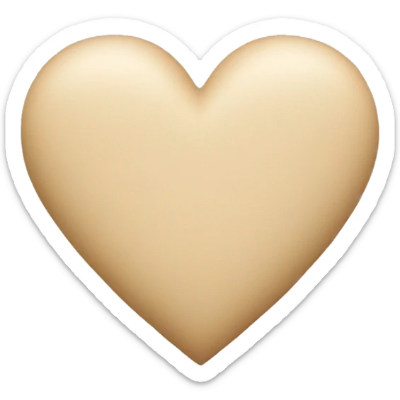 beige heart sticker