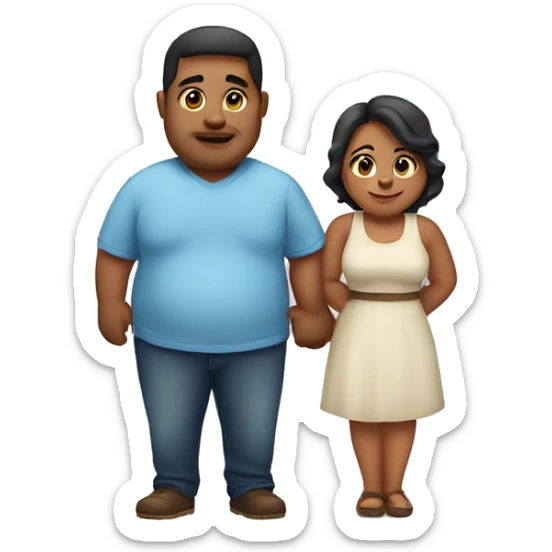 Chubby couple  sticker