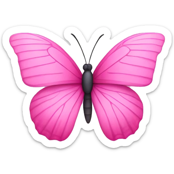 Pink butterfly sticker