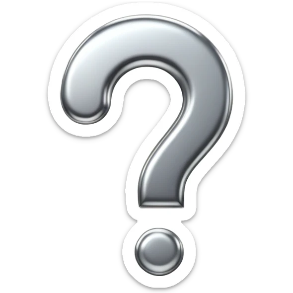 question mark sticker